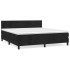 Cama box spring con colchón terciopelo negro 180x200