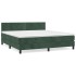 Cama box spring con colchón terciopelo verde oscuro 160x200