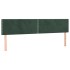 Cama box spring con colchón terciopelo verde oscuro 160x200