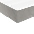 Cama box spring con colchón terciopelo gris claro 140x200