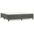 Cama box spring con colchón terciopelo gris oscuro 200x200