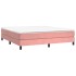 Cama box spring con colchón terciopelo rosa 160x200