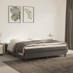 Cama box spring con colchón terciopelo gris oscuro 180x200 cm