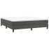 Cama box spring con colchón terciopelo gris oscuro 180x200