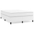 Cama box spring con colchón cuero sintético blanco 140x190