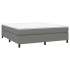 Cama box spring con colchón tela gris oscuro 180x200