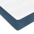 Cama box spring con colchón terciopelo azul oscuro 180x200