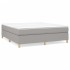 Cama box spring con colchón tela gris claro 160x200