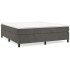 Cama box spring con colchón terciopelo gris oscuro 160x200