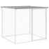 Gallinero con techo acero galvanizado gris claro 603x98x90