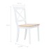 Sillas de comedor 6 uds madera maciza de caucho blanco y