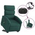 Sillón masaje eléctrico reclinable elevable tela verde