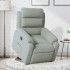 Sillón eléctrico reclinable elevable de terciopelo gris