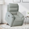 Sillón eléctrico reclinable elevable de terciopelo gris claro