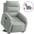 Sillón eléctrico reclinable elevable de terciopelo gris