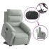 Sillón eléctrico reclinable elevable de terciopelo gris