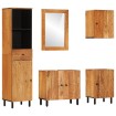 Conjunto de armarios de baño 5 piezas madera maciza de acacia