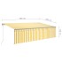 Toldo automático retráctil con persiana 5x3 m amarillo y