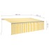 Toldo retráctil manual persiana y LED amarillo y blanco 5x3