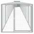 Gallinero y corral acero galvanizado gris claro 110x1221x110