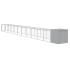 Gallinero y corral acero galvanizado gris claro 110x1221x110