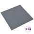 Losetas de goma protección de caídas 24 uds gris 50x50x3