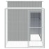 Gallinero con corral acero galvanizado gris claro