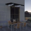 Toldo retráctil LED y sensor de viento gris antracita 300x250cm