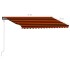 Toldo automático retráctil naranja y marrón 400x300