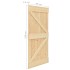 Puerta corredera con herrajes madera maciza de pino 90x210