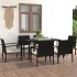 Conjunto de comedor de jardín 7 piezas ratán sintético