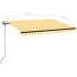 Toldo automático LED sensor de viento amarillo blanco