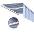 Toldo automático persiana LED sensor viento azul blanco 3x2,5