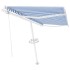 Toldo de pie automático azul y blanco 450x350