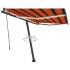 Toldo automático LED sensor de viento naranja marrón 300x250