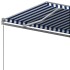 Toldo de pie automático azul y blanco 400x350