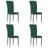 Sillas de comedor 4 unidades terciopelo verde