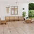 Muebles de jardín 8 piezas marrón miel madera madera de