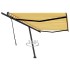 Toldo de pie retráctil manual amarillo y blanco 500x350