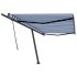 Toldo de pie retráctil manual azul y blanco 500x300