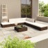 Set muebles de jardín 8 piezas y cojines ratán sintético