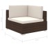 Set muebles de jardín 8 piezas y cojines ratán sintético