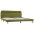 Estructura de cama con LED tela verde 180x200