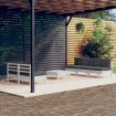 Muebles de jardín 6 pzas con cojines antracita madera de pino