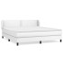 Cama box spring con colchón cuero sintético blanco 180x200