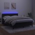 Cama box spring colchón y LED terciopelo negro 140x200