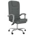 Silla de oficina reclinable con masaje de tela gris