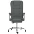 Silla de oficina reclinable con masaje de tela gris