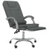 Silla de oficina reclinable con masaje de tela gris