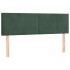 Cama box spring con colchón terciopelo verde oscuro 140x200